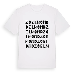 Zoelmond ordlek t-shirt – ekologisk bomull t-shirt från Pinshirt