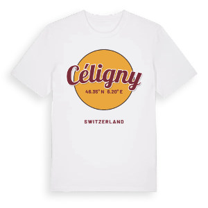 Céligny cirkel t-shirt – ekologisk bomull t-shirt från Pinshirt