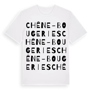 Chêne-Bougeries ordlek t-shirt – ekologisk bomull t-shirt från Pinshirt