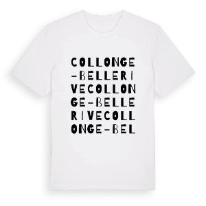 Collonge-Bellerive ordlek t-shirt – ekologisk bomull t-shirt från Pinshirt