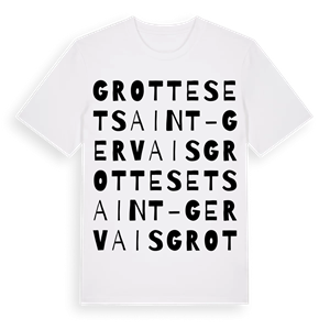 Grottes et Saint-Gervais ordlek t-shirt – ekologisk bomull t-shirt från Pinshirt