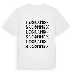 Le Grand-Saconnex ordlek t-shirt – ekologisk bomull t-shirt från Pinshirt