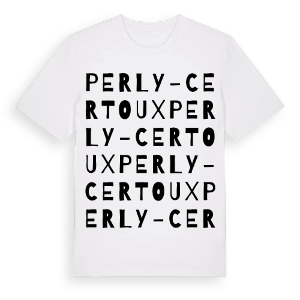 Perly-Certoux ordlek t-shirt – ekologisk bomull t-shirt från Pinshirt