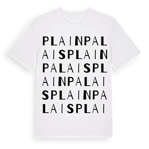 Plainpalais ordlek t-shirt – ekologisk bomull t-shirt från Pinshirt