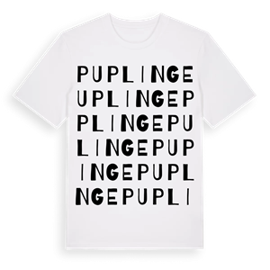 Puplinge ordlek t-shirt – ekologisk bomull t-shirt från Pinshirt