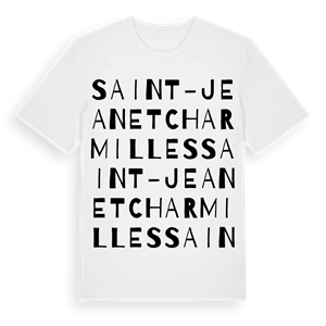 Saint-Jean et Charmilles ordlek t-shirt – ekologisk bomull t-shirt från Pinshirt