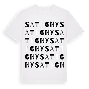 Satigny ordlek t-shirt – ekologisk bomull t-shirt från Pinshirt