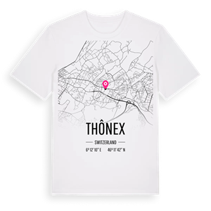 Thônex karta t-shirt – ekologisk bomull t-shirt från Pinshirt