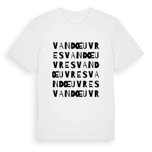Vandœuvres ordlek t-shirt – ekologisk bomull t-shirt från Pinshirt