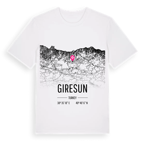 Giresun karta t-shirt – ekologisk bomull t-shirt från Pinshirt