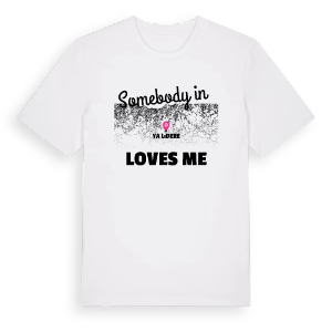 Någon i Yağlıdere älskar mig t-shirt – ekologisk bomull t-shirt från Pinshirt