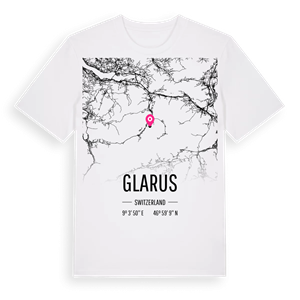 Glarus karta t-shirt – ekologisk bomull t-shirt från Pinshirt