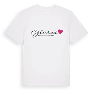 Glarus hjärta t-shirt – ekologisk bomull t-shirt från Pinshirt