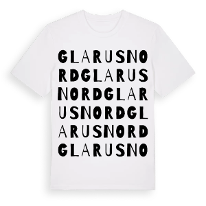 Glarus Nord ordlek t-shirt – ekologisk bomull t-shirt från Pinshirt
