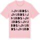 Pink Cotton t-shirt med Ajmunds ordlek t-shirt