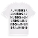 White t-shirt med Ajmunds ordlek t-shirt