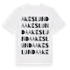 White t-shirt med Akeslunda ordlek t-shirt