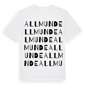 Allmunde ordlek t-shirt – ekologisk bomull t-shirt från Pinshirt