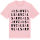Pink Cotton t-shirt med Alsarve ordlek t-shirt