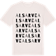 Vintage White t-shirt med Alsarve ordlek t-shirt