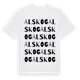 White t-shirt med Alskog ordlek t-shirt