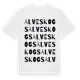 White t-shirt med Alveskogs ordlek t-shirt