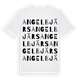 White t-shirt med Angelbjärs ordlek t-shirt