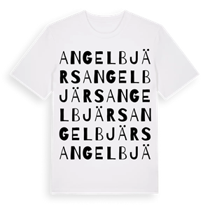 Angelbjärs ordlek t-shirt – ekologisk bomull t-shirt från Pinshirt