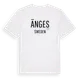 White t-shirt med Änges i Sverige t-shirt
