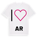 White t-shirt med Jag älskar Ar t-shirt stort tryck