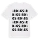 White t-shirt med Ardags ordlek t-shirt