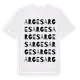White t-shirt med Arges ordlek t-shirt