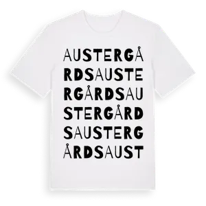 Austergårds ordlek t-shirt – ekologisk bomull t-shirt från Pinshirt
