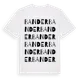White t-shirt med Bander ordlek t-shirt