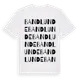 White t-shirt med Bandlunde ordlek t-shirt