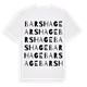 White t-shirt med Barshage ordlek t-shirt