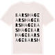 Vintage White t-shirt med Barshage ordlek t-shirt