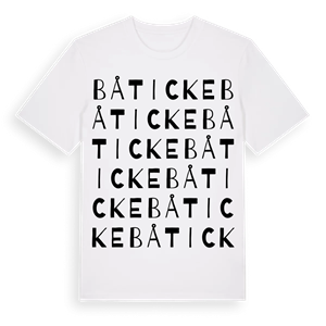 Båticke ordlek t-shirt – ekologisk bomull t-shirt från Pinshirt