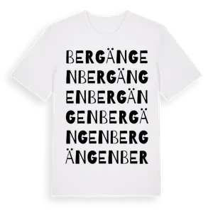 Bergängen ordlek t-shirt – ekologisk bomull t-shirt från Pinshirt