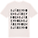 Vintage White t-shirt med Bjärbyholm ordlek t-shirt