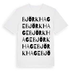 Björkhage ordlek t-shirt – ekologisk bomull t-shirt från Pinshirt