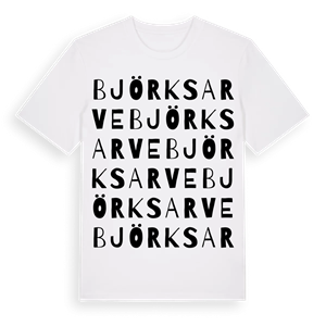 Björksarve ordlek t-shirt – ekologisk bomull t-shirt från Pinshirt