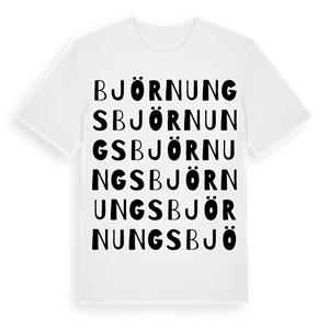 Björnungs ordlek t-shirt – ekologisk bomull t-shirt från Pinshirt