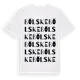 White t-shirt med Bölske ordlek t-shirt