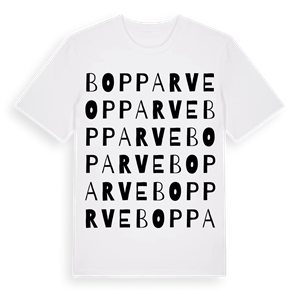 Bopparve ordlek t-shirt – ekologisk bomull t-shirt från Pinshirt