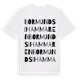 White t-shirt med Bormunds I Hammaren ordlek t-shirt