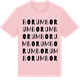 Pink Cotton t-shirt med Borum ordlek t-shirt