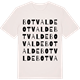 Vintage White t-shirt med Botvalde ordlek t-shirt
