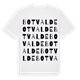 White t-shirt med Botvalde ordlek t-shirt
