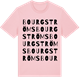 Pink Cotton t-shirt med Bourgströms ordlek t-shirt